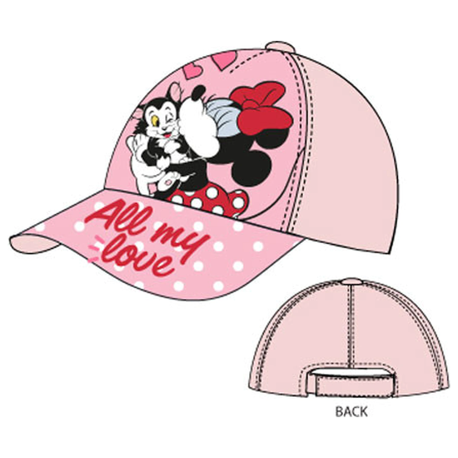 Disney Minnie All My Love otroška šilt kapa 52 cm fotografija izdelka