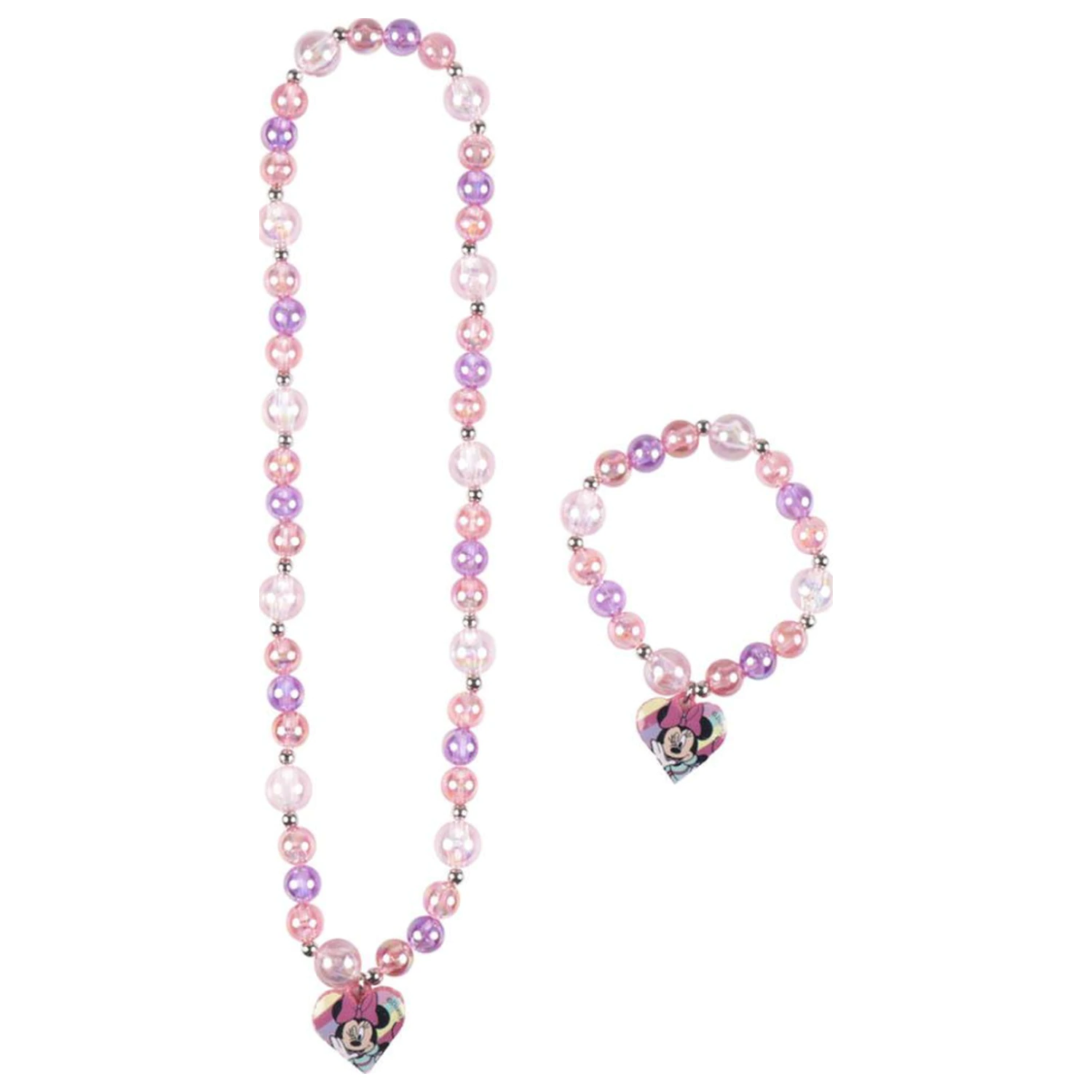 Disney Minnie Bubble Beaded Ogrlica in set zapestnic fotografija izdelka