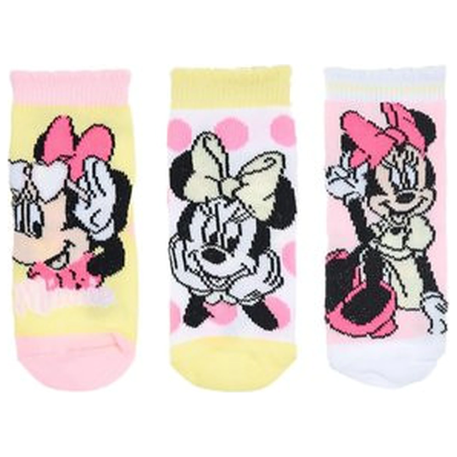 Disney Minnie Mouse Dressy Rumene Otroške Nogavice 0/6 mesecev fotografija izdelka