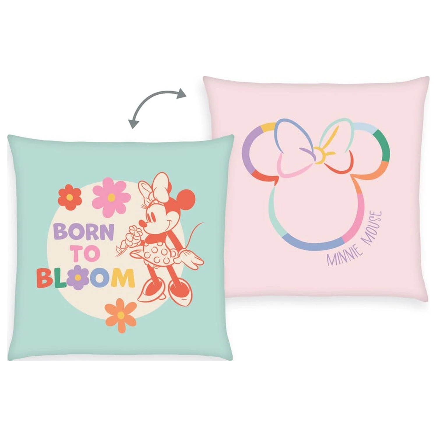 Disney mehka Velboa blazina Minnie Mouse Born to Bloom 40 x 40 cm fotografija izdelka