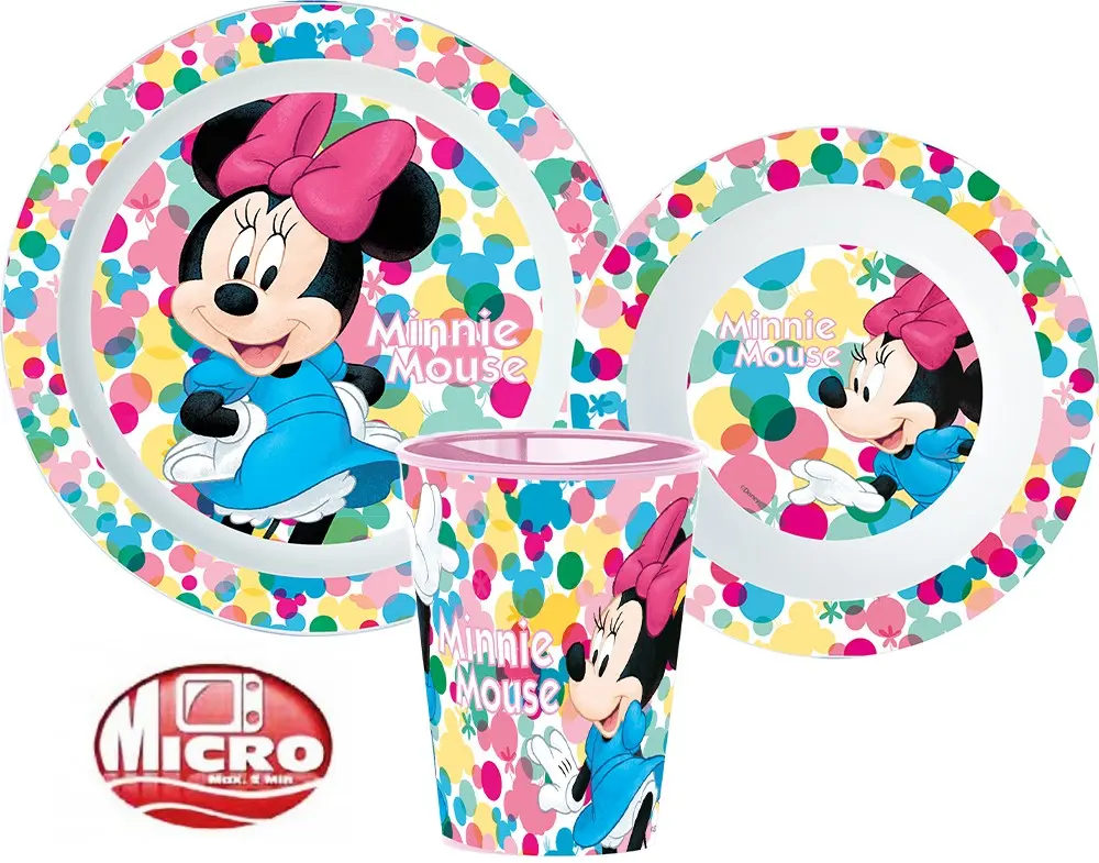 Disney Minnie jedilni set, Micro Plastic set fotografija izdelka