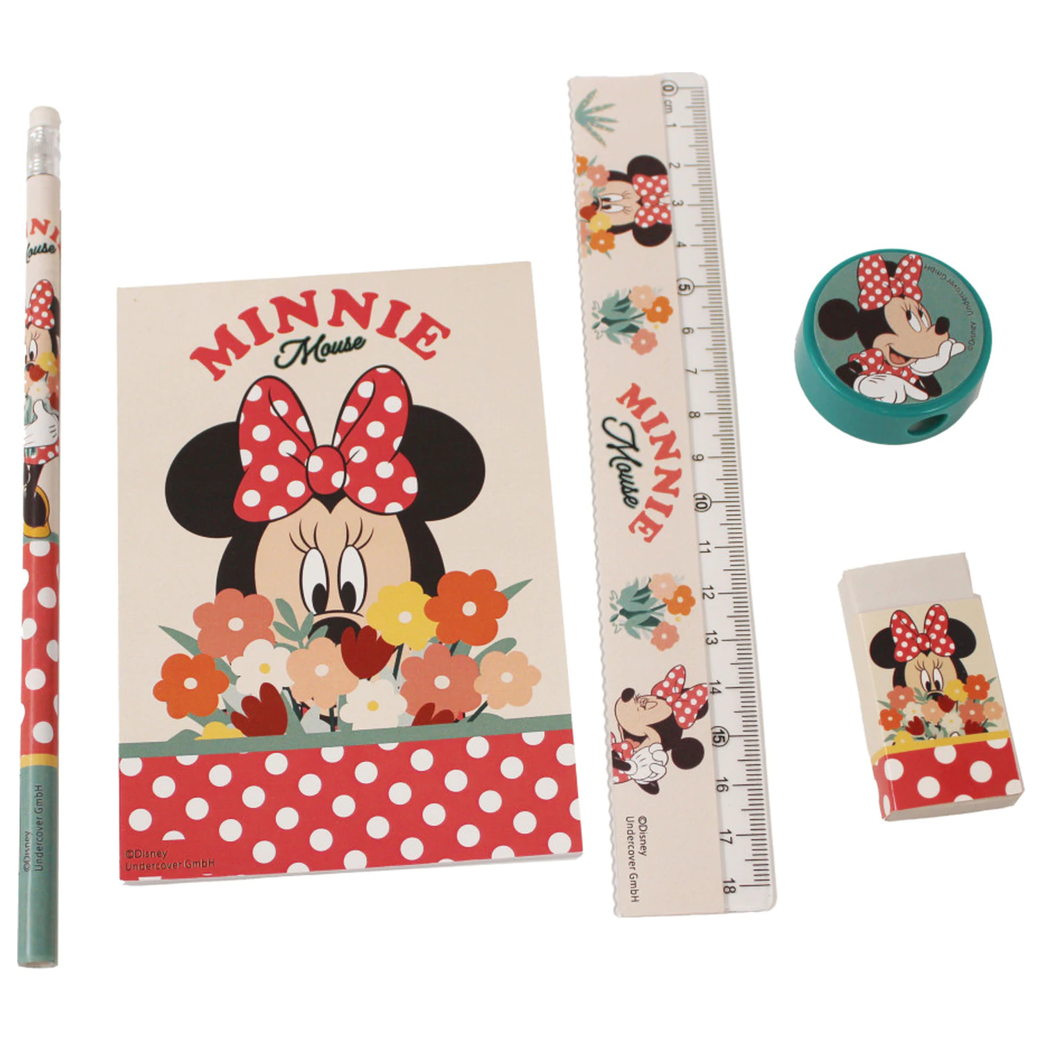 Disney Minnie Floral Set Pisarniškega Materiala 5 Kosov fotografija izdelka