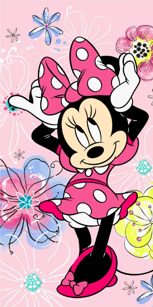 Disney Minnie brisača za plažo, Pink Bow kopalna brisača 70*140 cm fotografija izdelka