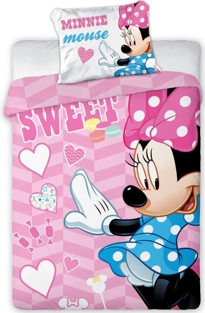 Disney Minnie Otroška Prevleka za odejo 100x135cm, Prevleka za vzglavnik 40x60cm fotografija izdelka