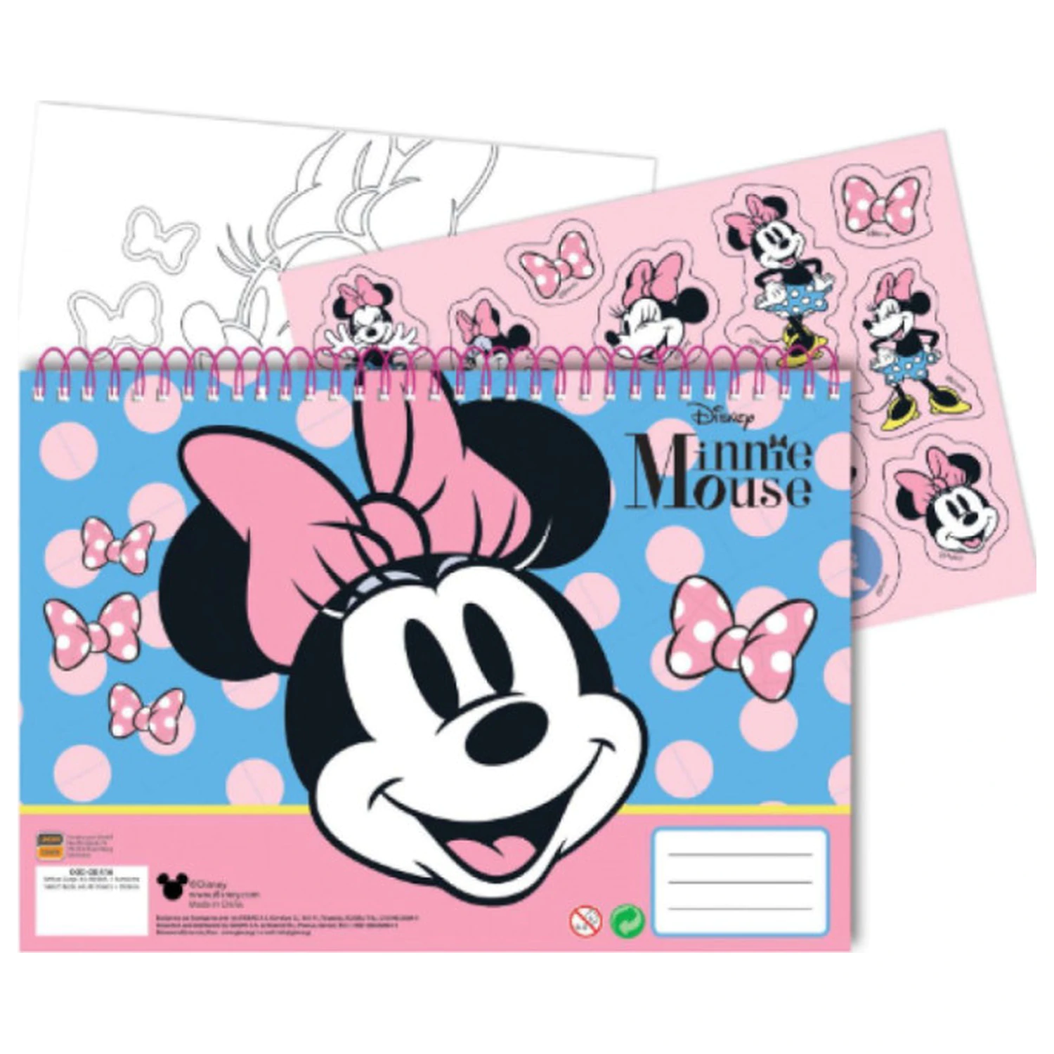 Disney Minnie Joy A/4 Spiralni skicirni blok s 40 listi in nalepkami fotografija izdelka