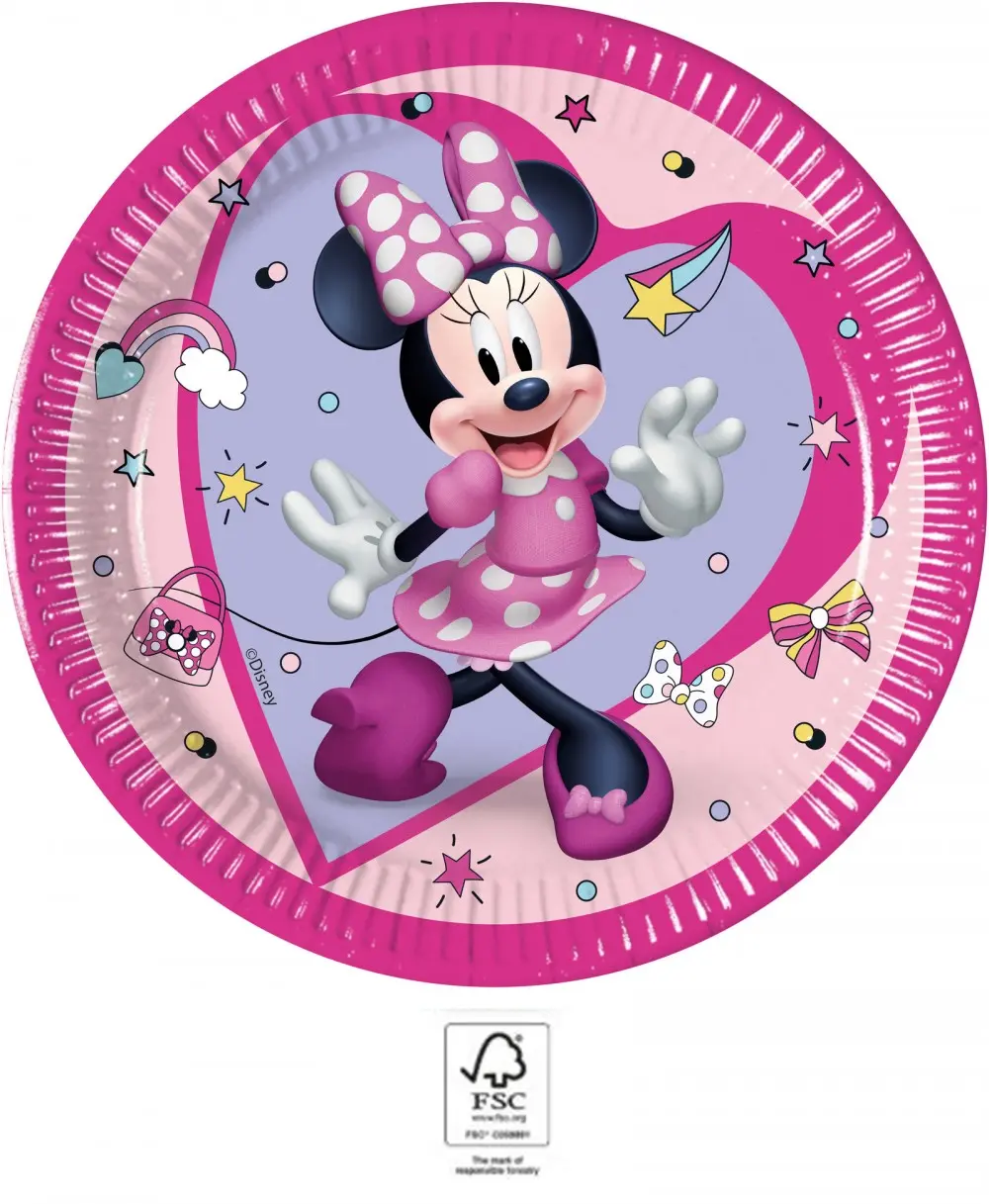 Disney Minnie Junior papirnati krožniki 8 kos 20 cm FSC fotografija izdelka