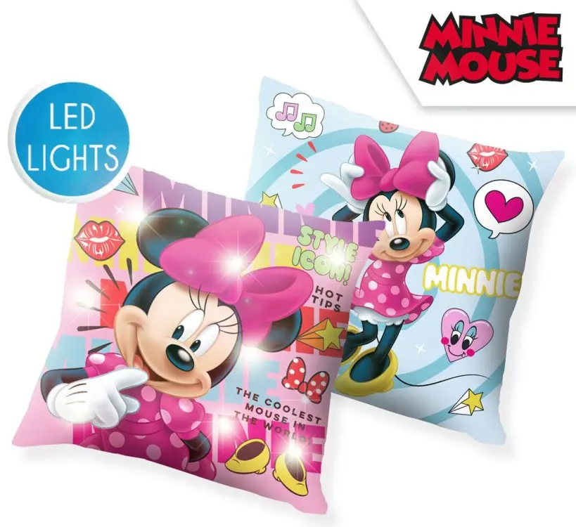 Disney Minnie LED svetleča blazina, okrasni vzglavnik 40*40 cm fotografija izdelka