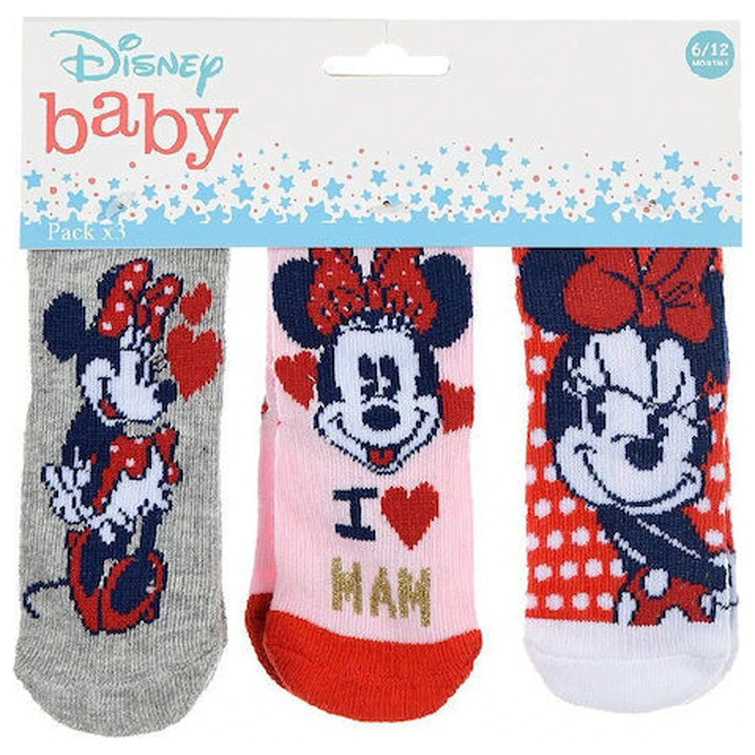 Disney Minnie Love Mom otroške nogavičke 0-6 mesecev fotografija izdelka