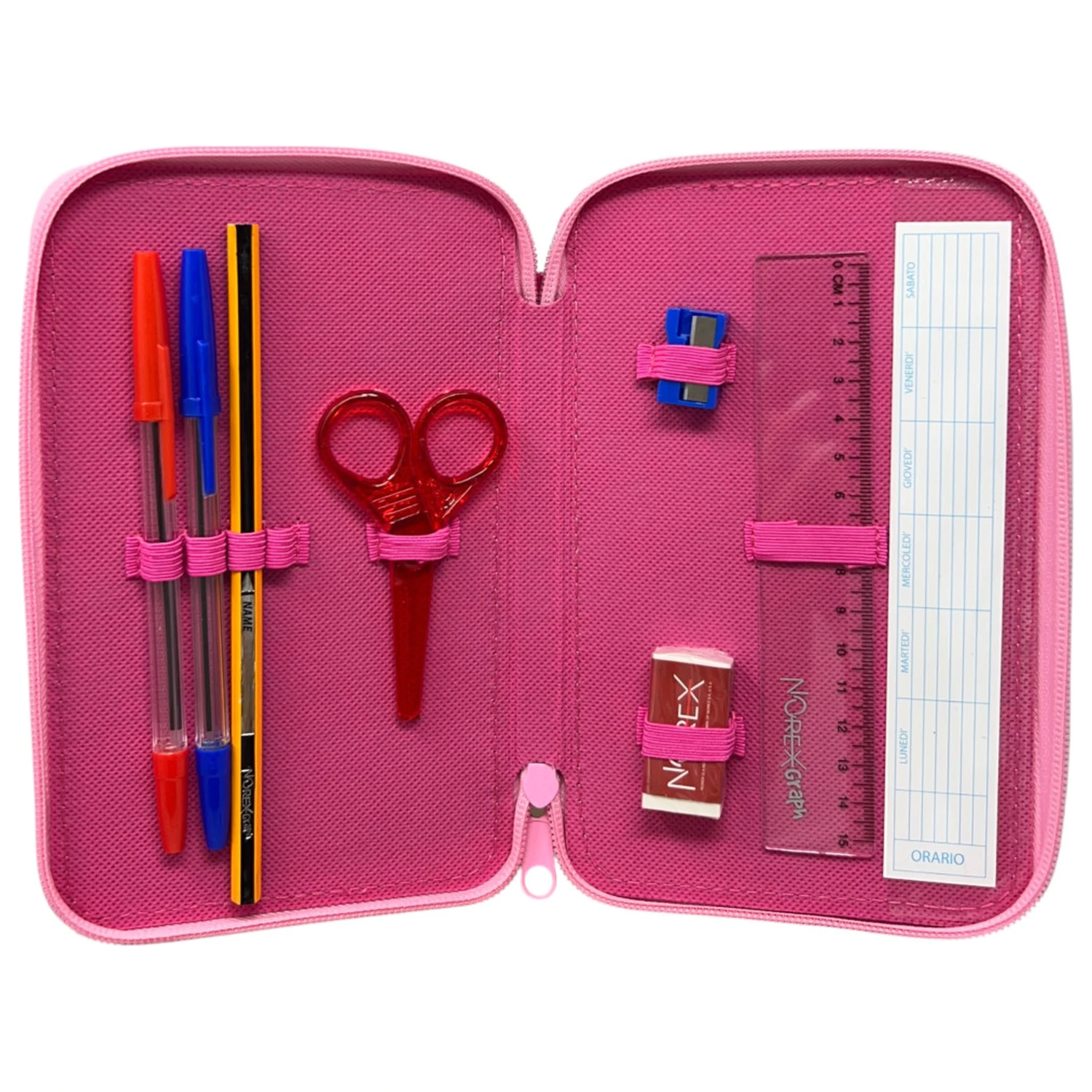 Disney Minnie Lovely Charm Pisan pisarniški etui napolnjen 3-nadstropni fotografija izdelka