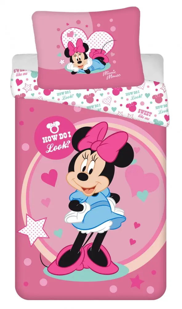 Disney Minnie Microfiber Prevleka za odejo 140x200cm, 70x90cm fotografija izdelka