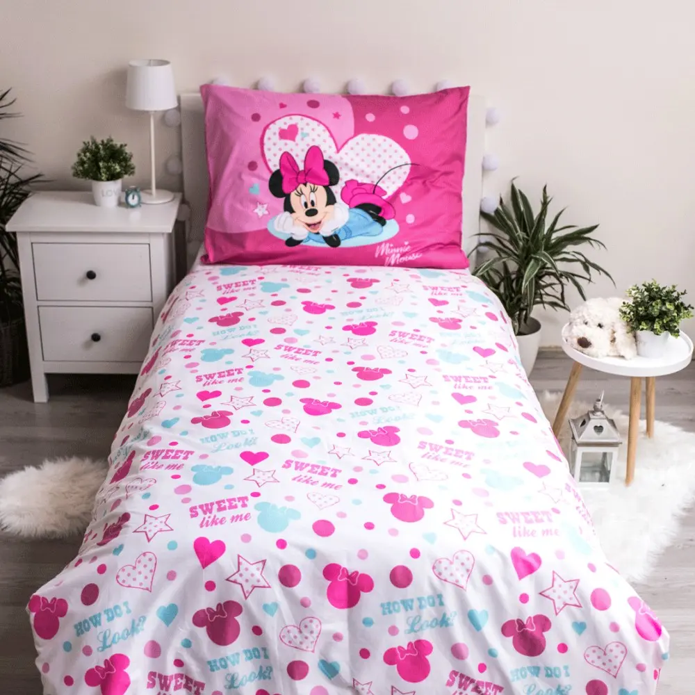 Disney Minnie Microfiber Prevleka za odejo 140x200cm, 70x90cm fotografija izdelka
