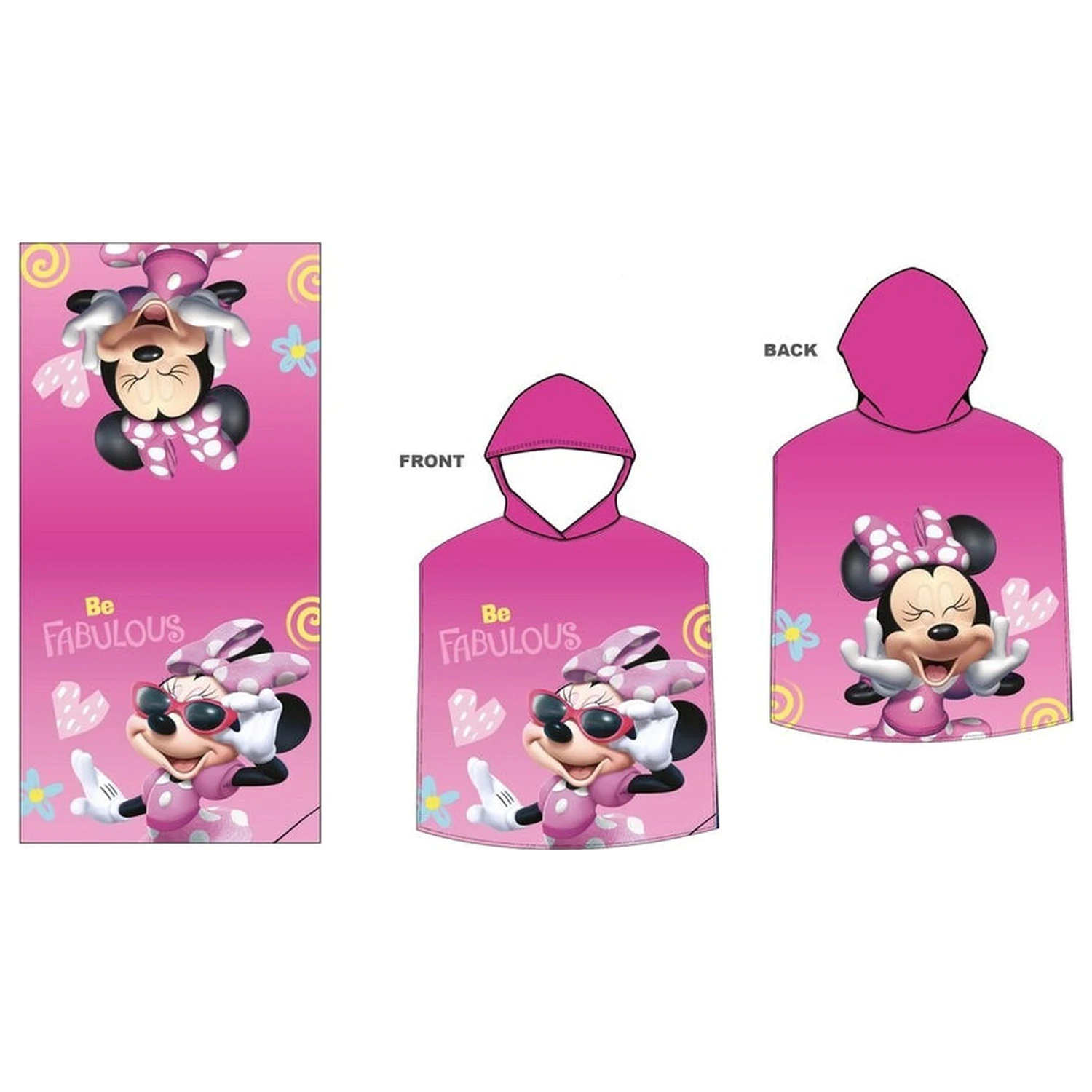 Disney Minnie pončo brisača iz mikrovlaken fotografija izdelka