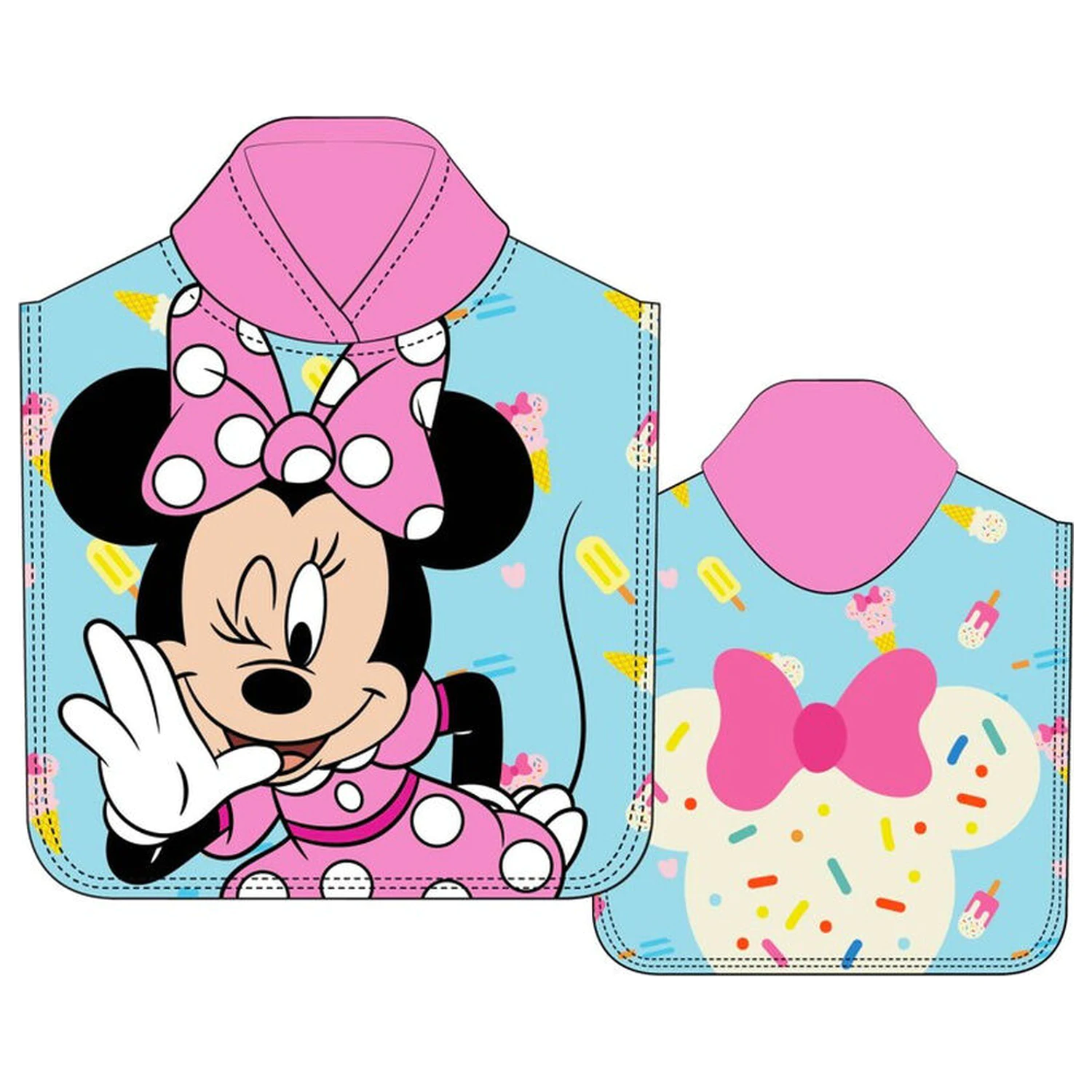 Disney Minnie mikrofibra poncho brisača fotografija izdelka