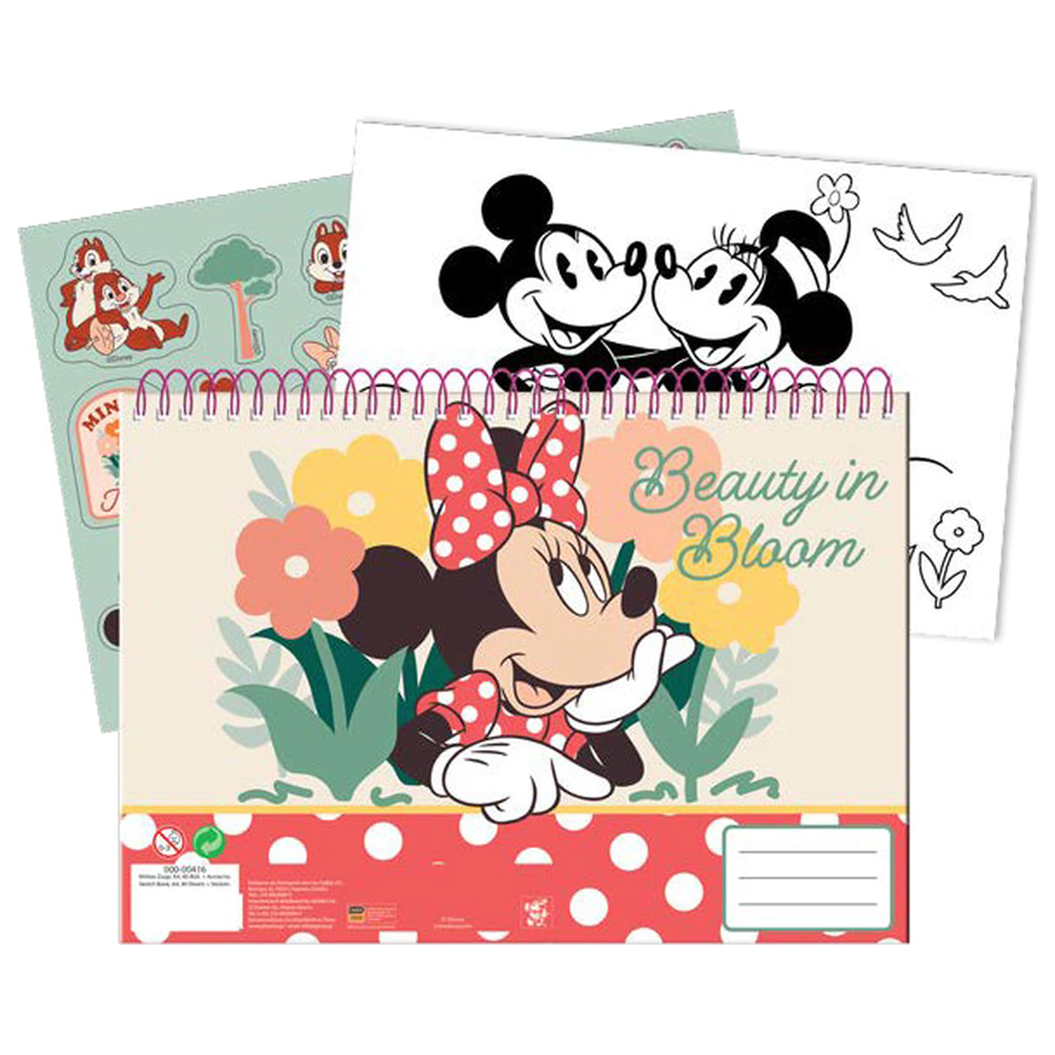 Disney Minnie Nomadic Spirit A/4 Spiralni skicirni blok s 40 nalepkami fotografija izdelka