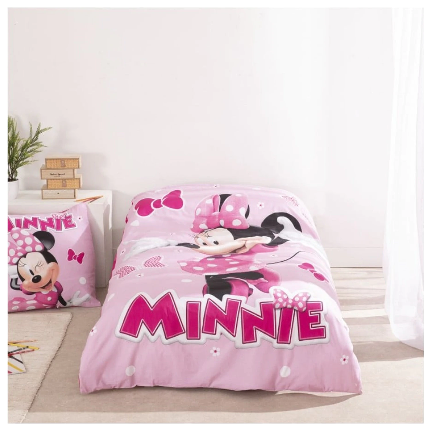 Disney Minnie Pink Polka Bow prevleka za odejo fotografija izdelka
