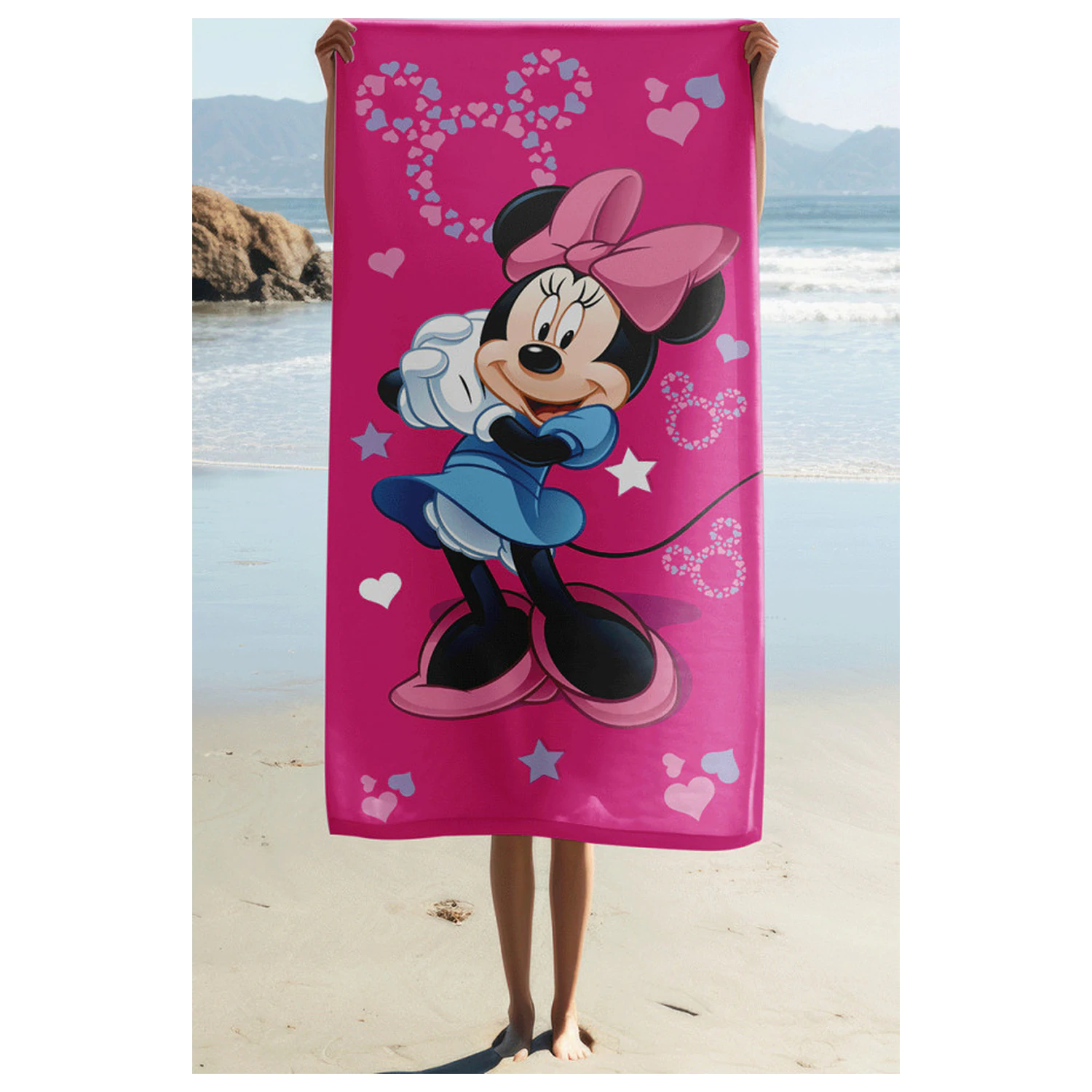 Disney Minnie Pink Star Brisača 70x140cm fotografija izdelka