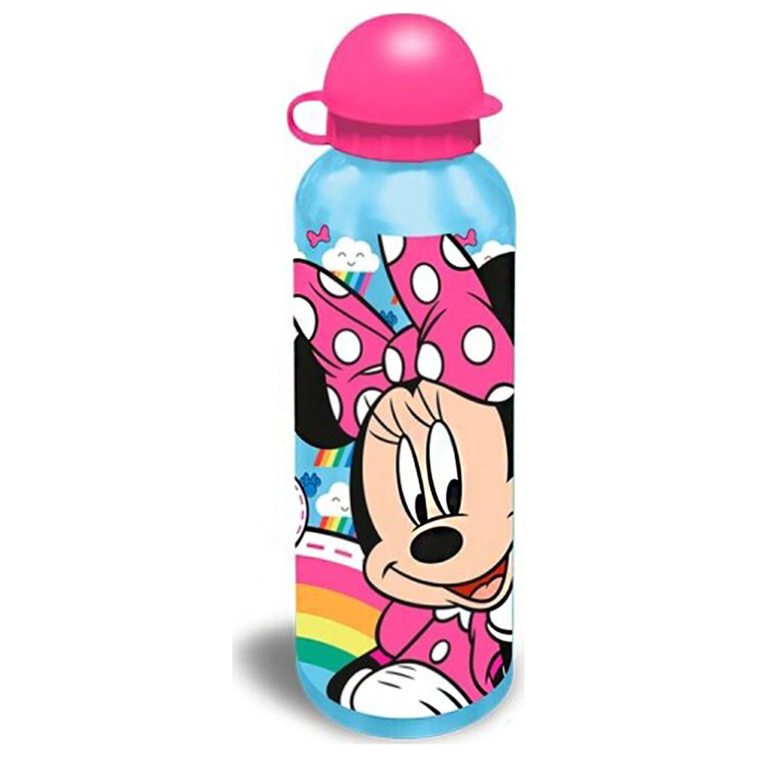Disney Minnie Rainbow aluminijasta steklenica za vodo s pokrovčkom za pitje 500 ml fotografija izdelka