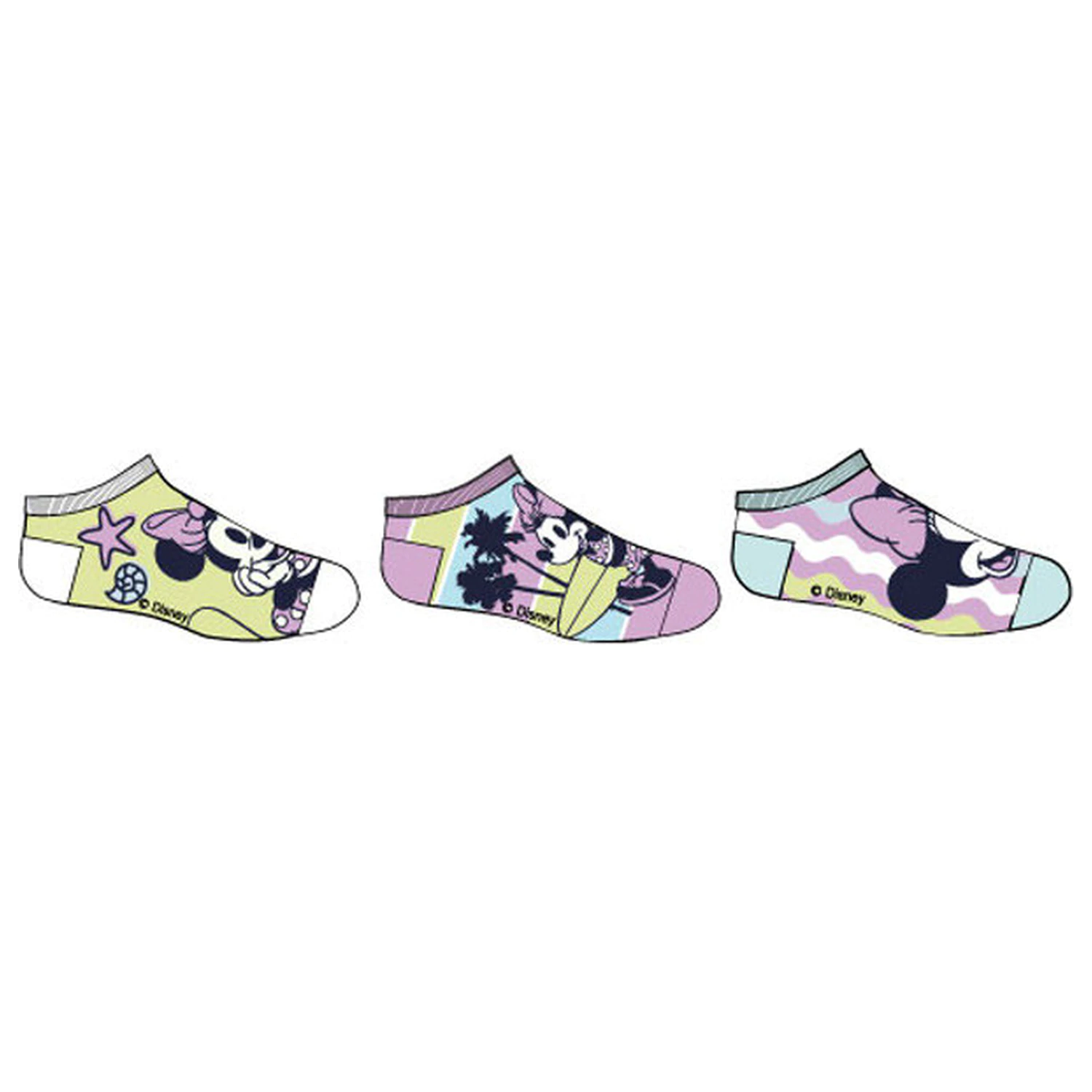 Disney Minnie Seaside Wave otroške tajne nogavice 27/30 fotografija izdelka