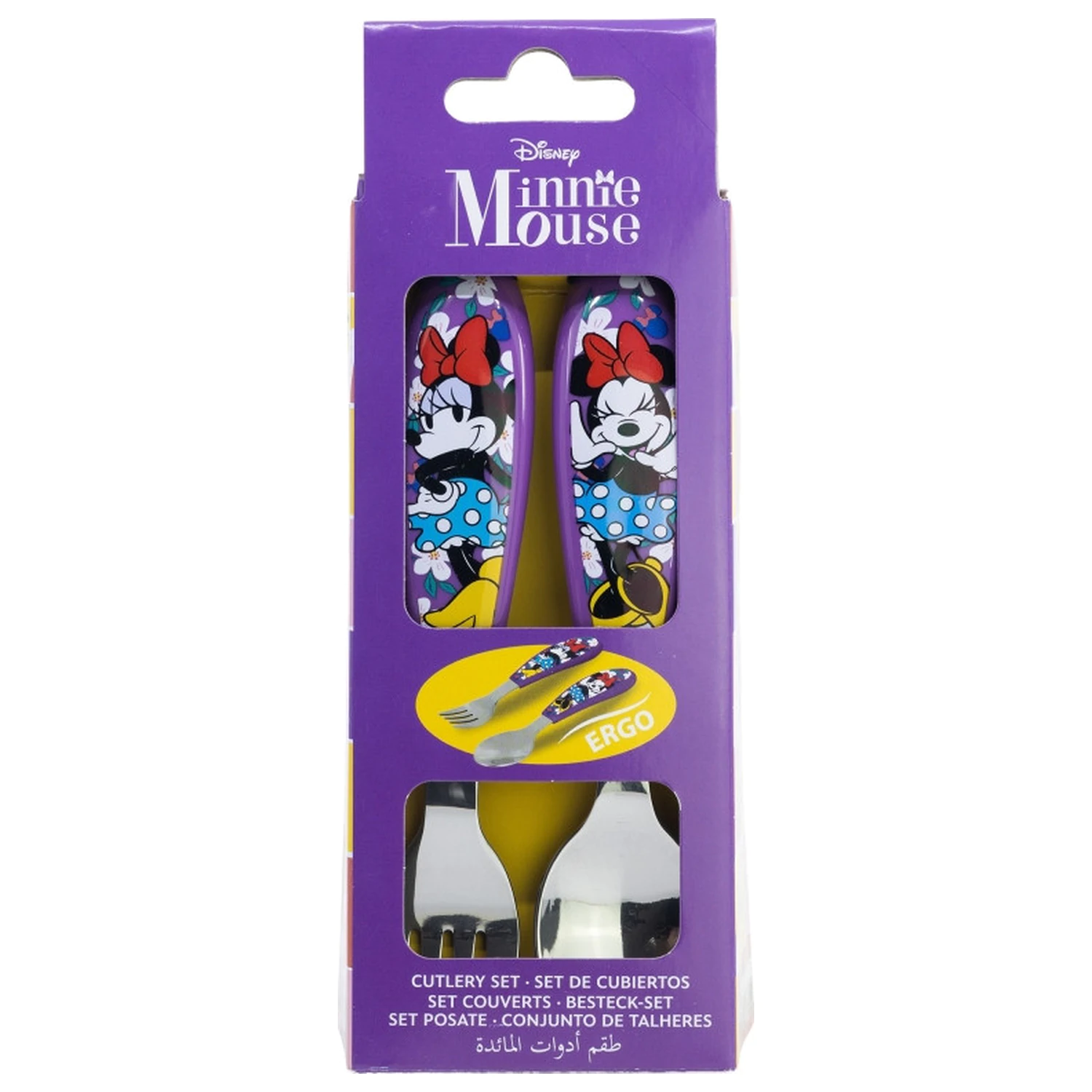 Disney Minnie Sunshine Kovinski Ergonomski Set jedilnega pribora - 2 kosa fotografija izdelka