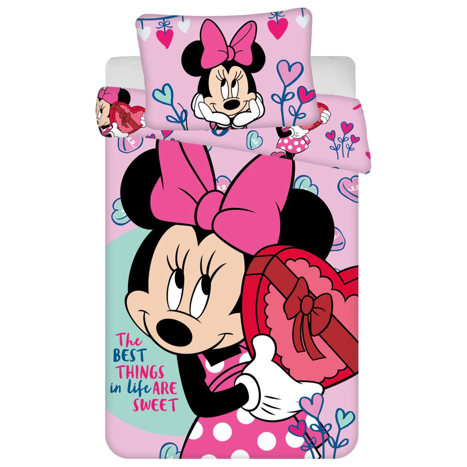 Disney Minnie Sweets otroška, predšolska prevleka za odejo fotografija izdelka