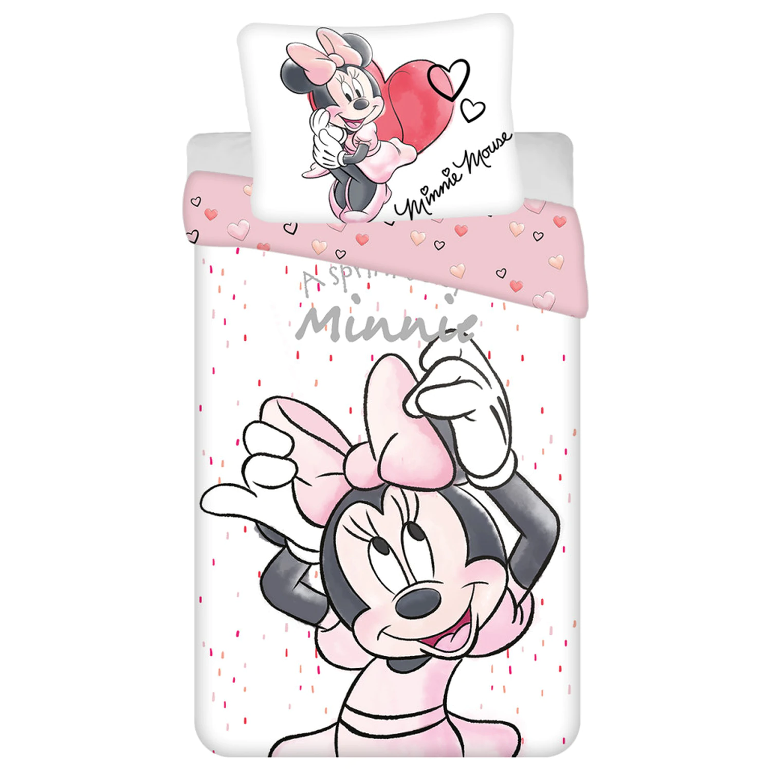 Disney Minnie bela prevleka za odejo fotografija izdelka
