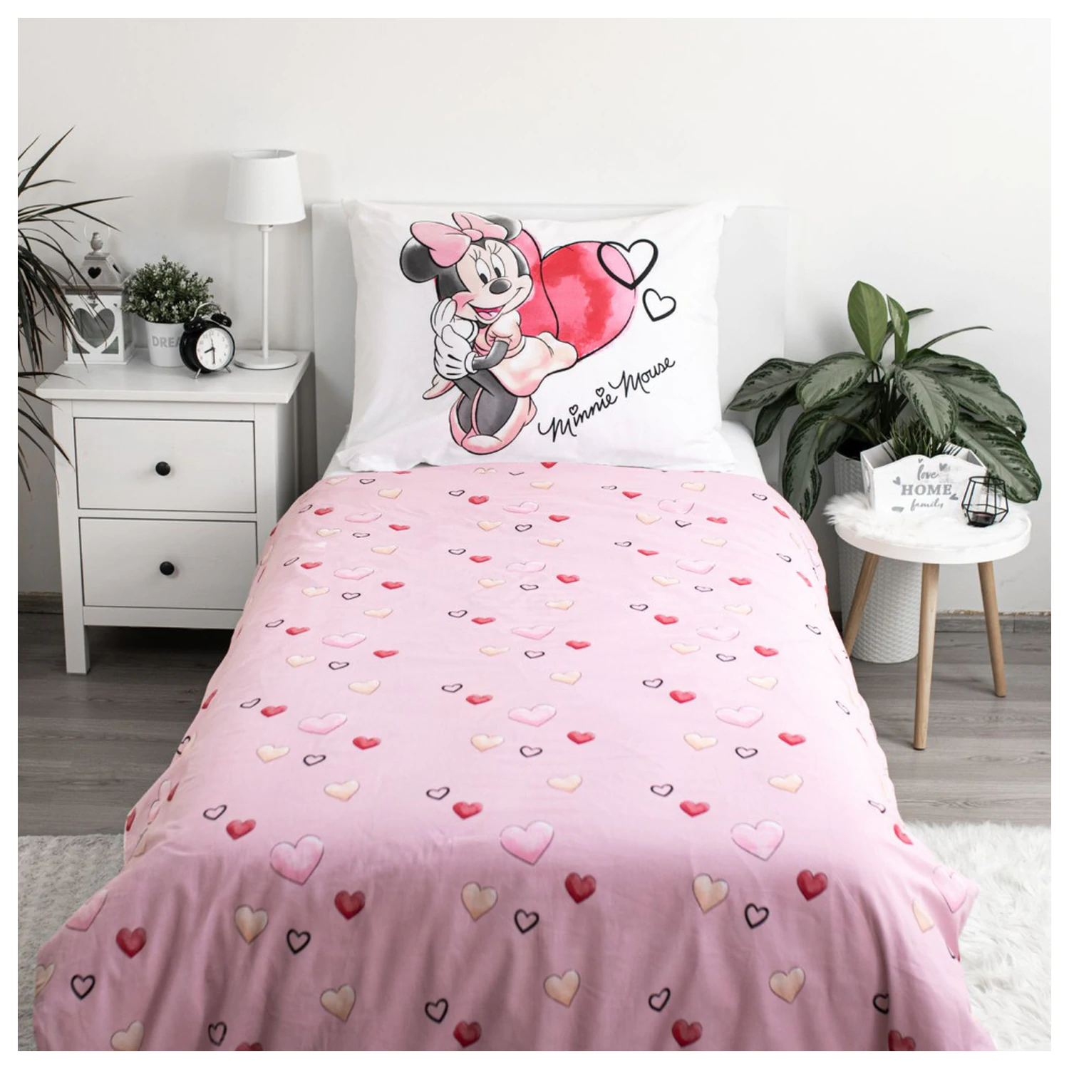 Disney Minnie bela prevleka za odejo fotografija izdelka
