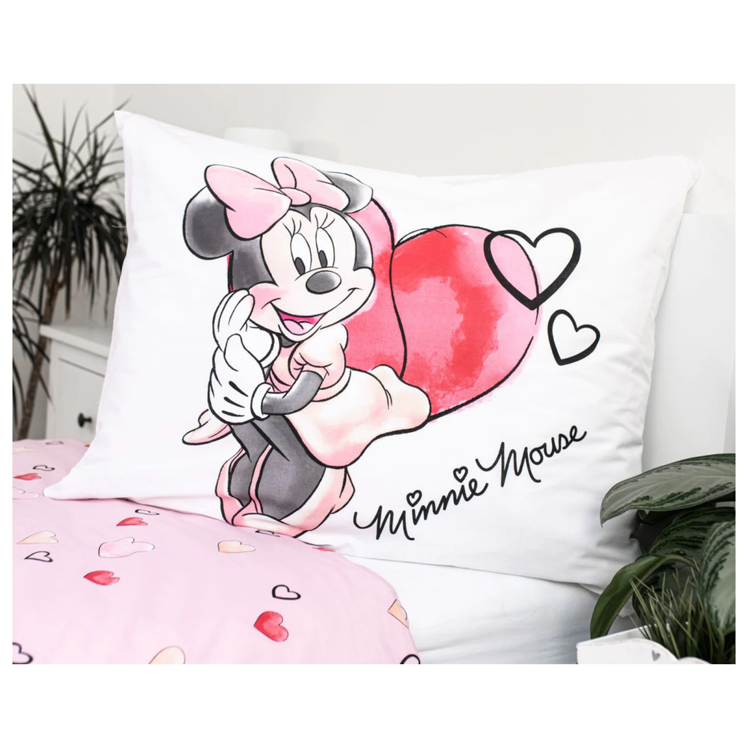 Disney Minnie bela prevleka za odejo fotografija izdelka