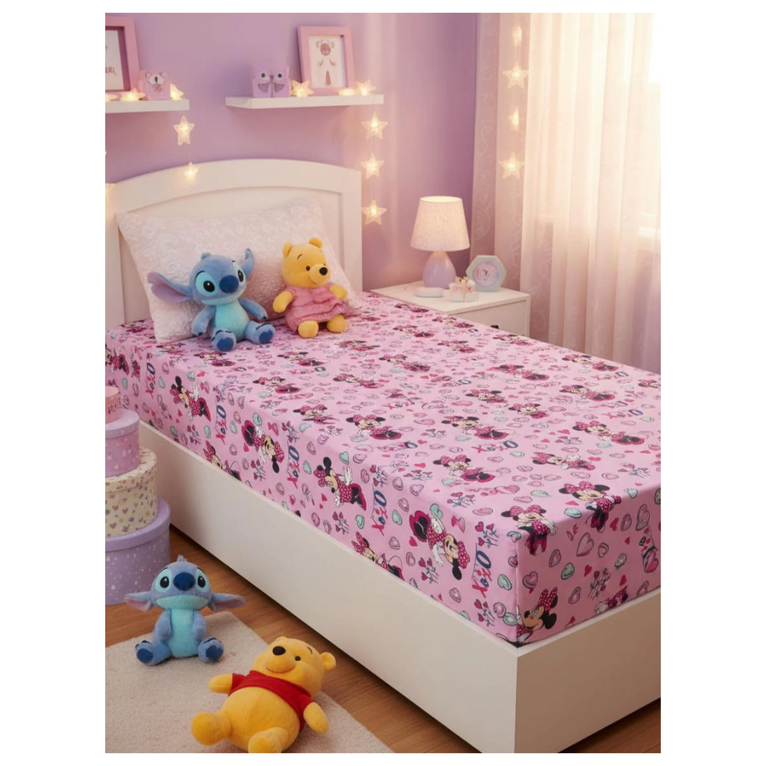Disney Minnie XoXo rjuha z elastiko 90x200 cm fotografija izdelka