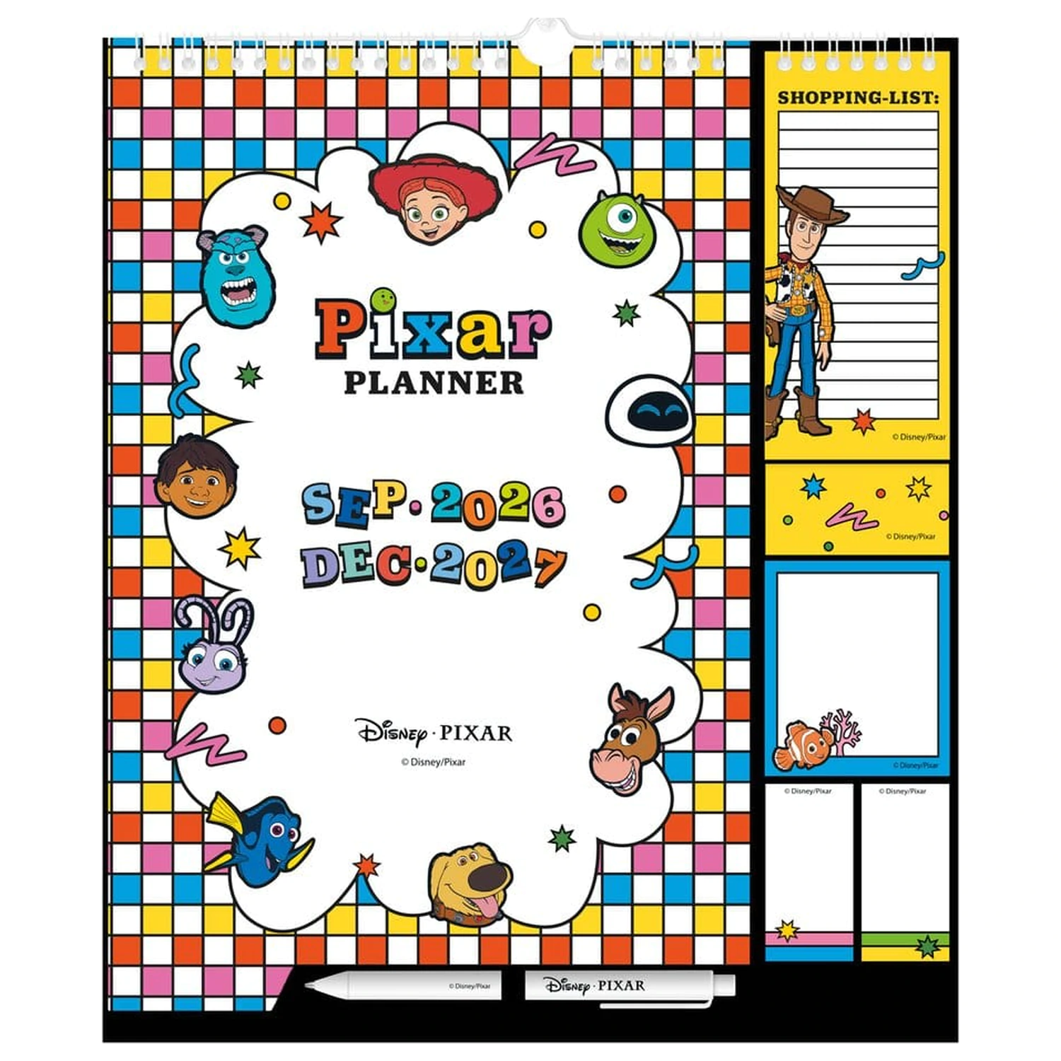 Disney Pixar Stenski planer 2026/27 30 x 34 cm fotografija izdelka