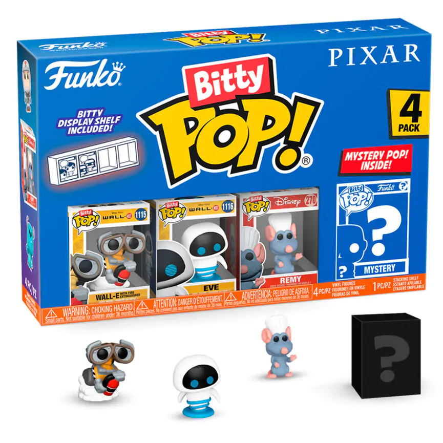 Disney Pixar Bitty Funko POP! Vinilna figura, 4-pack Wall-E fotografija izdelka