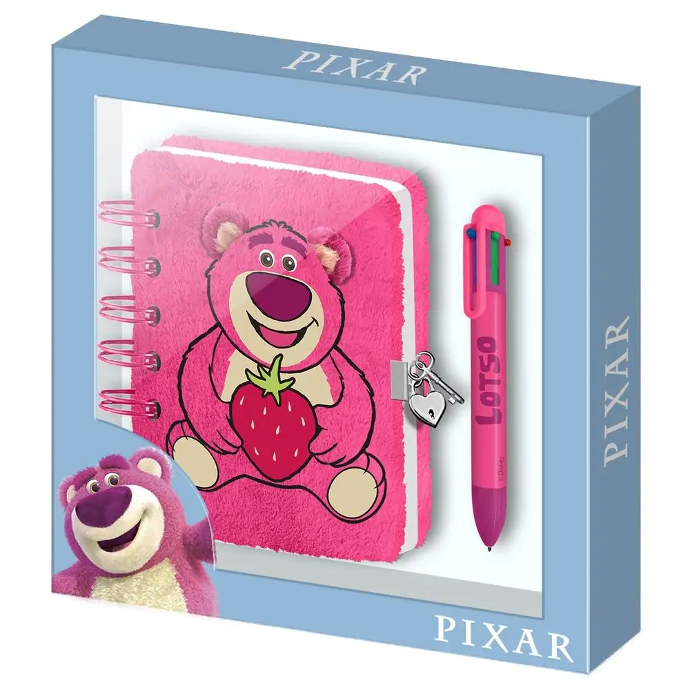 Disney Pixar Toy Story Lotso Strawberry Plush dnevnik in pisalo fotografija izdelka
