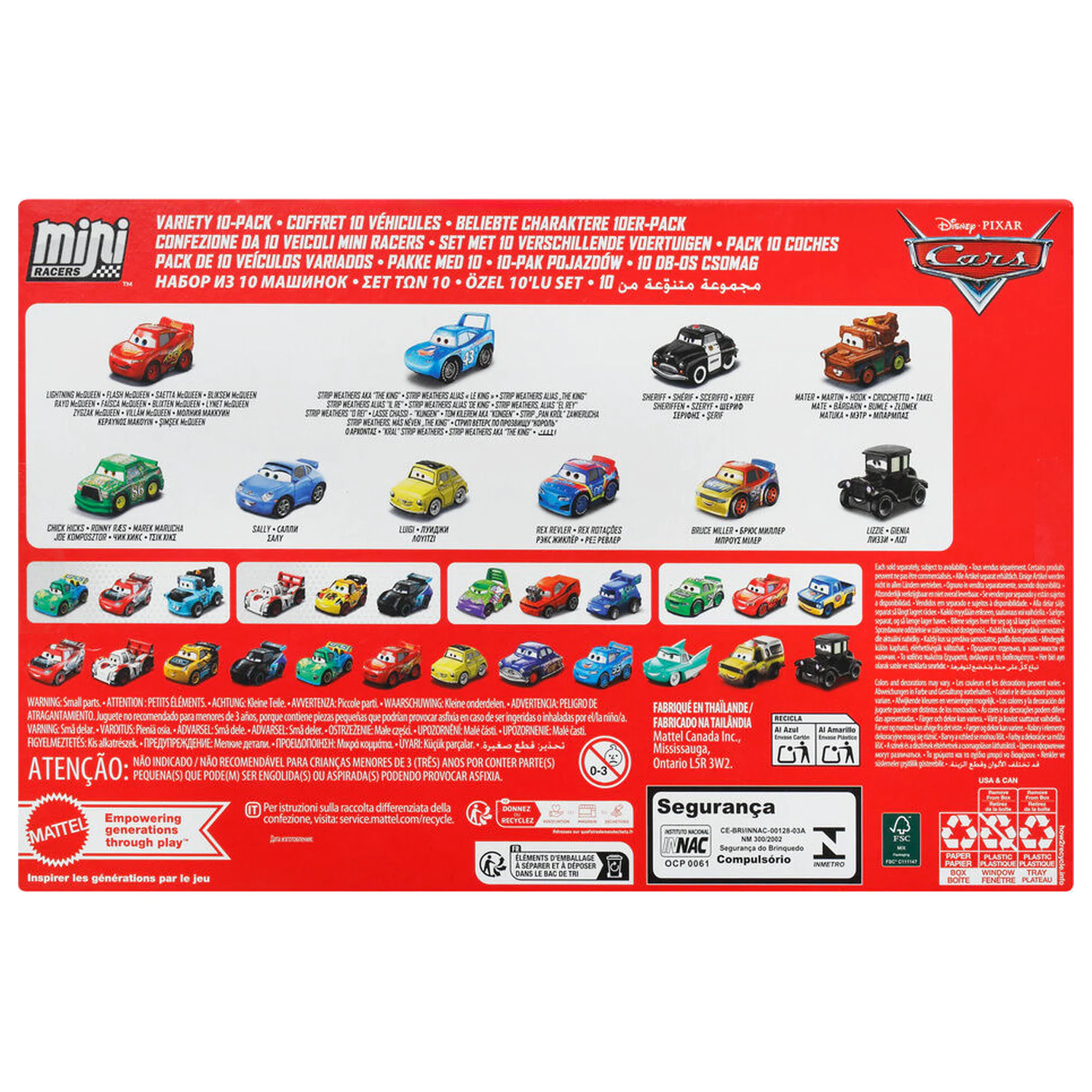 Disney Pixar Cars blister 10 mini vozil fotografija izdelka