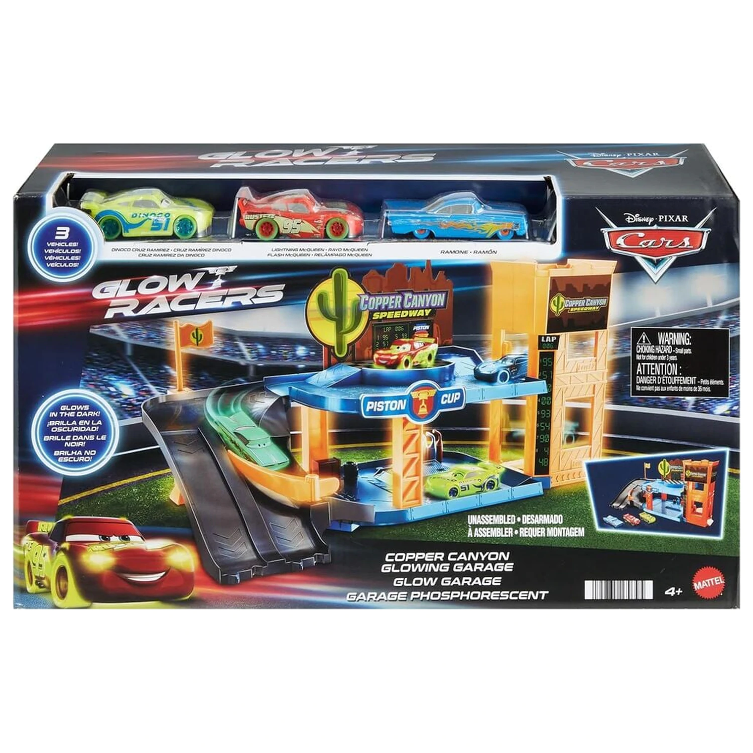 Disney Pixar Cars Copper Canyon Glow delavnica igralni komplet fotografija izdelka