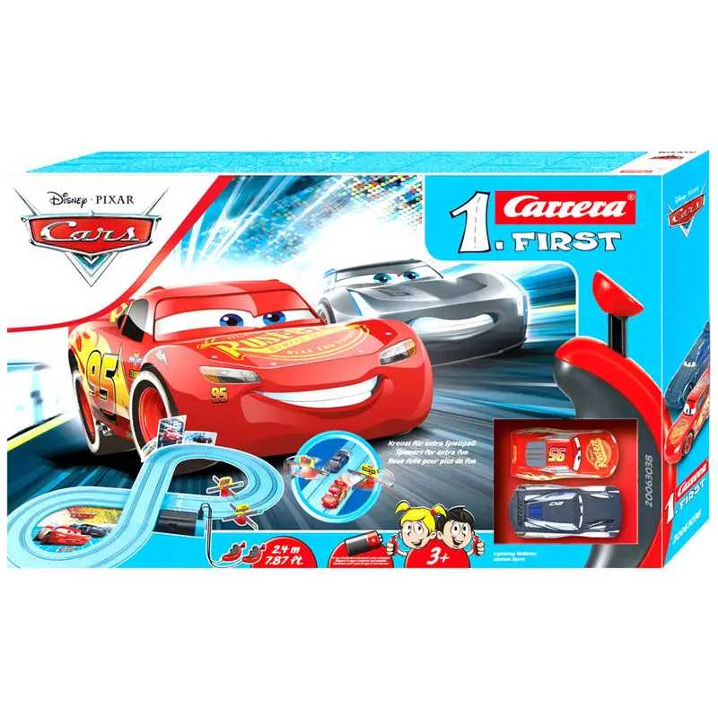 Disney Pixar Cars Rayo & Storm dirkalna steza fotografija izdelka