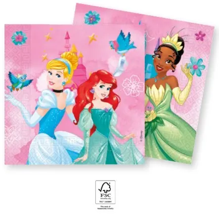Disney Princess Live your Story, Disney Princess serviete 20 kosov 33x33 cm FSC fotografija izdelka