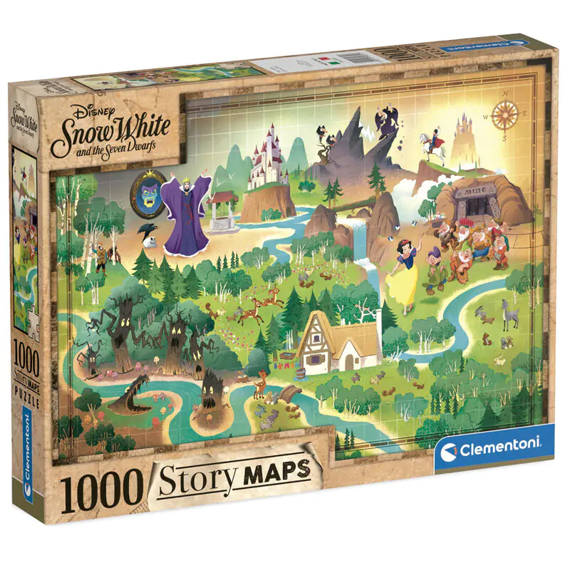 Disney Snow White Story Maps sestavljanka 1000 kosov fotografija izdelka