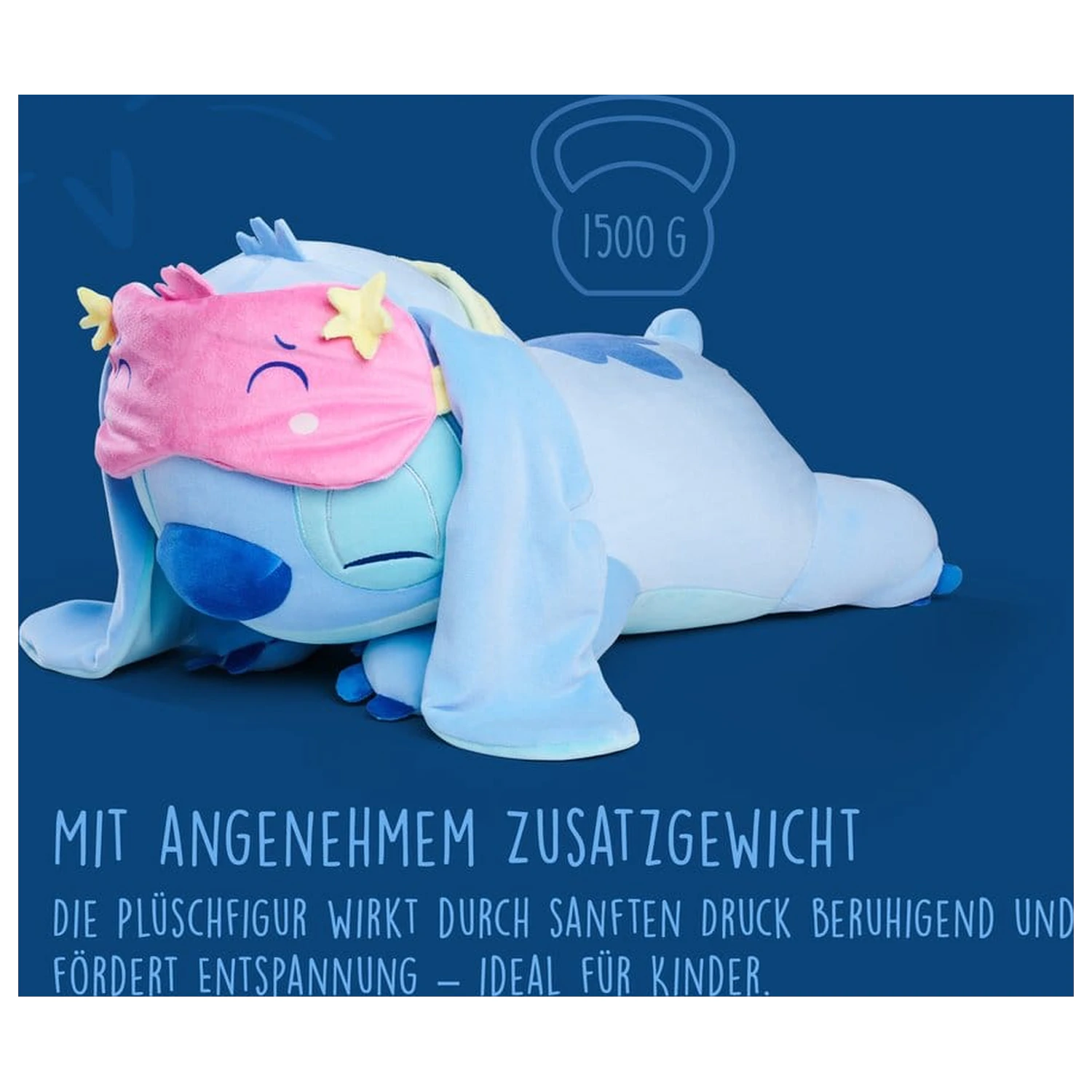 Disney Snuglets Plise figura za dobro počutje, težka, Stitch 40 cm fotografija izdelka