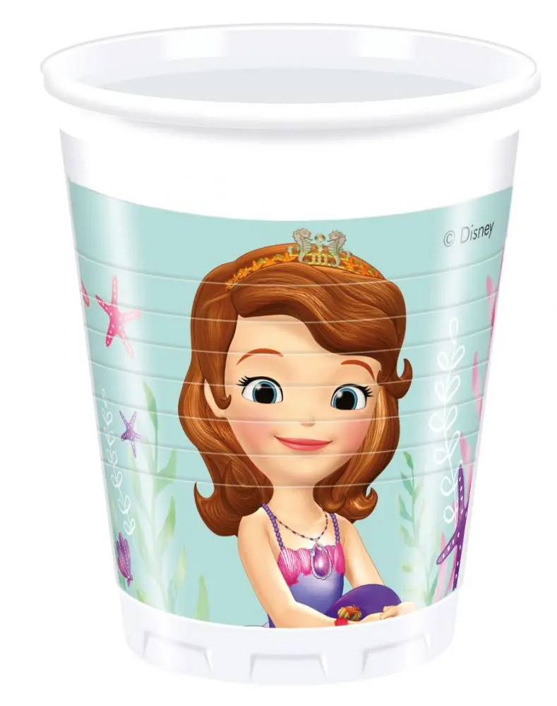 Disney Sofia the First Pearl of the Sea plastični kozarci 8 kos 200 ml fotografija izdelka