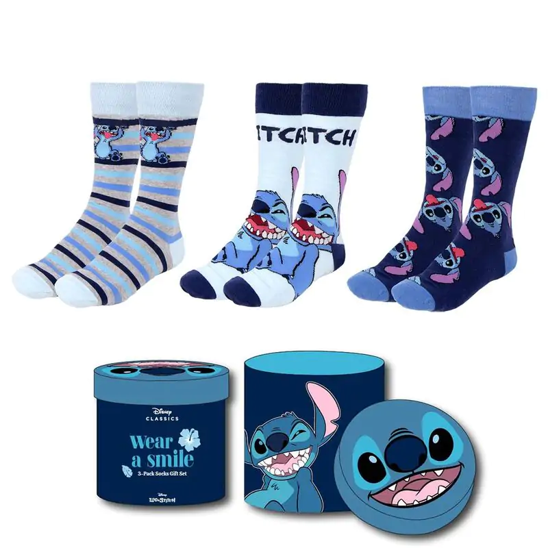 Disney Stitch Paket 3 parov odraslih nogavic fotografija izdelka