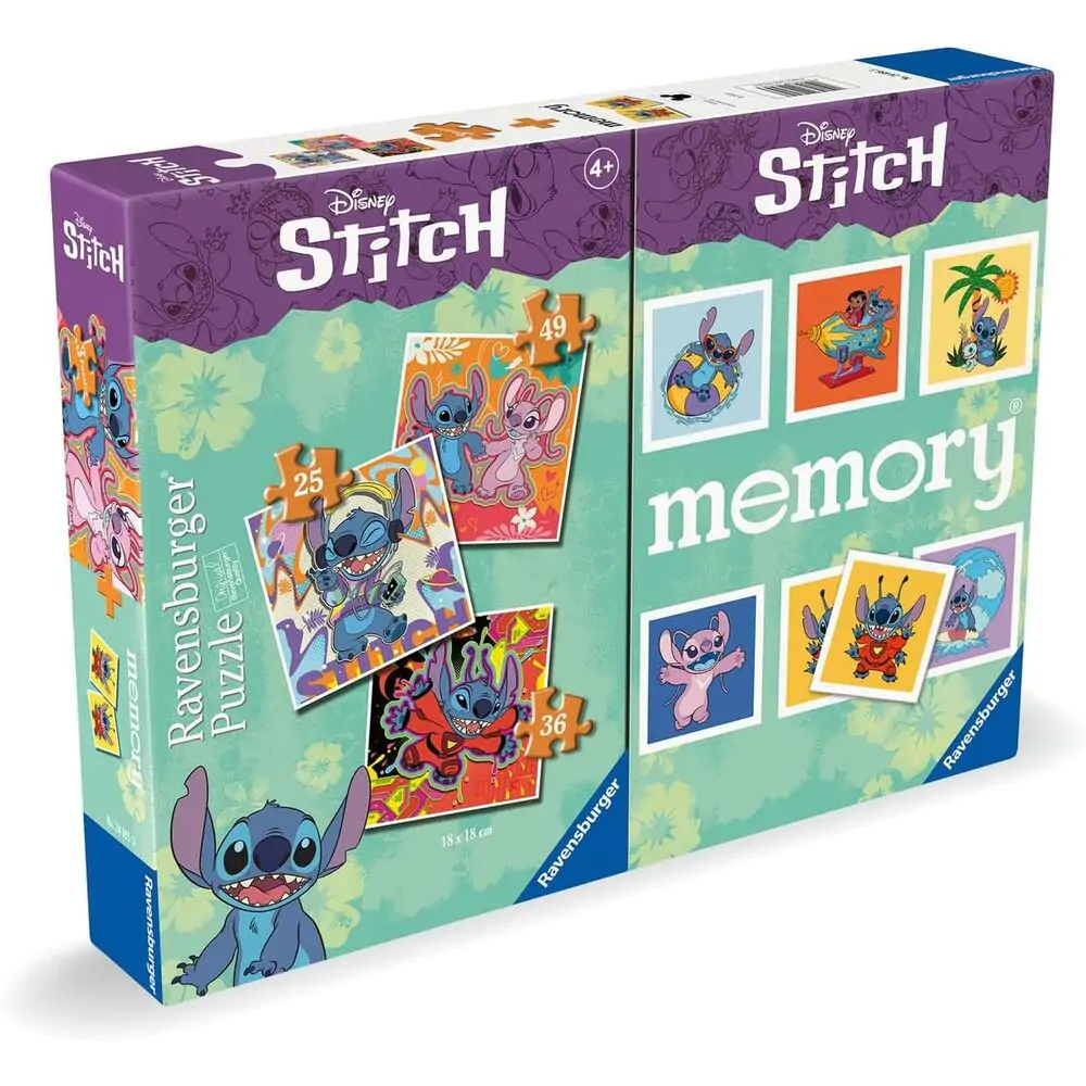 Disney Stitch 3 sestavljanke in spomin multipack fotografija izdelka