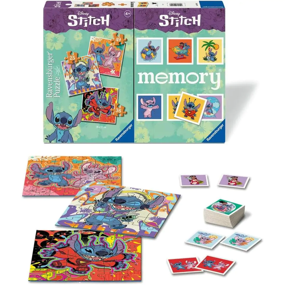 Disney Stitch 3 sestavljanke in spomin multipack fotografija izdelka