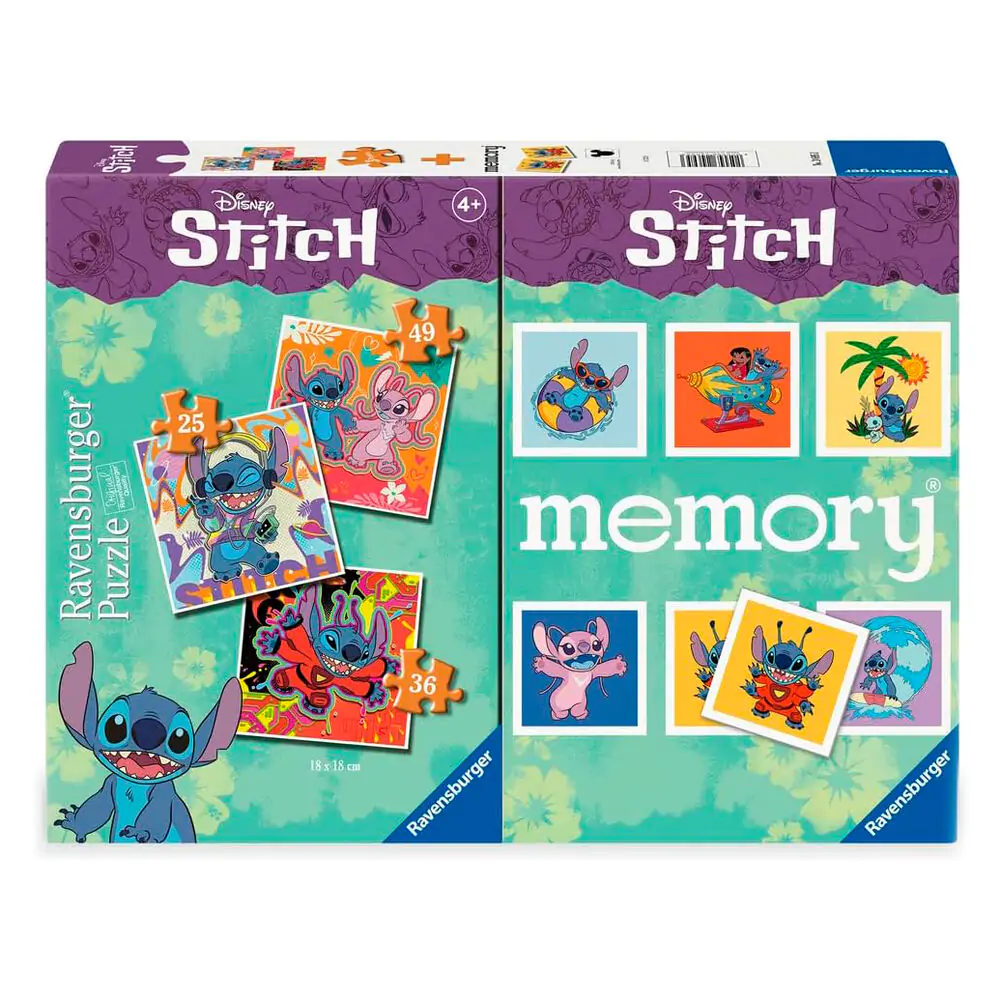Disney Stitch 3 sestavljanke in spomin multipack fotografija izdelka