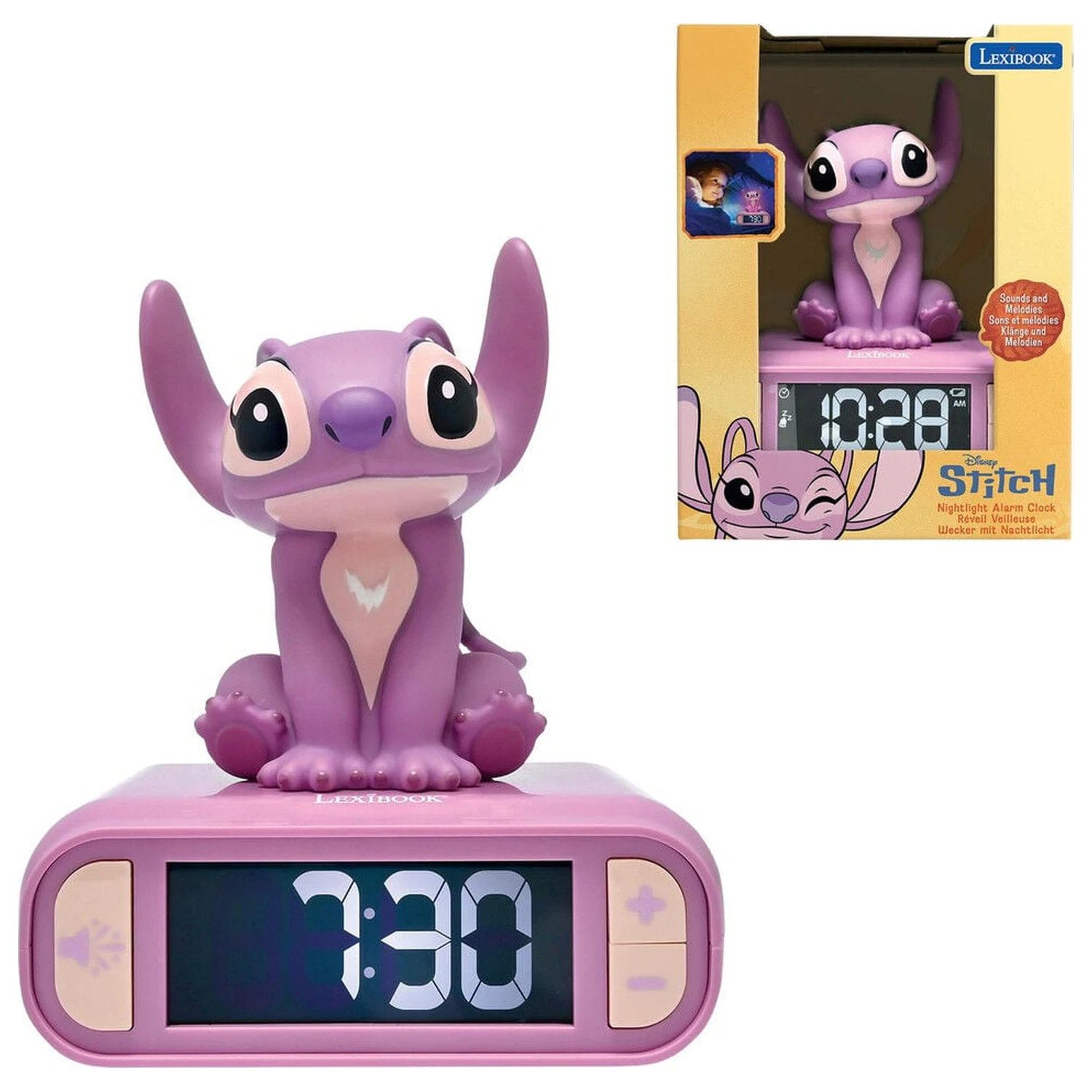 Disney Stitch 3D nočna lučka digitalna budilka fotografija izdelka