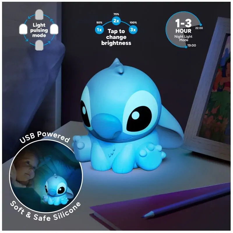 Disney Stitch 3D svetilka 15 cm fotografija izdelka