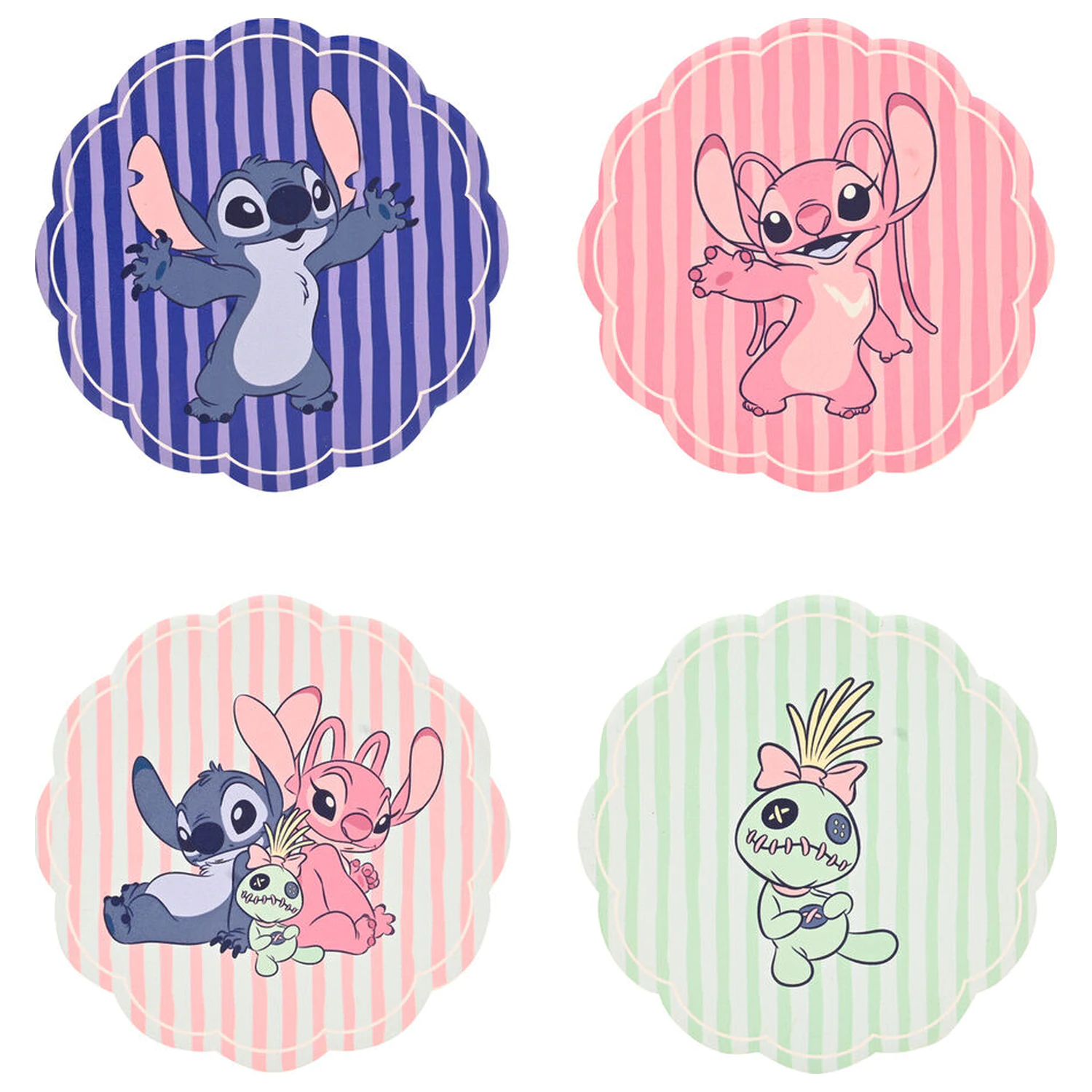 Disney Stitch set 4 keramičnih podstavkov za kozarce fotografija izdelka