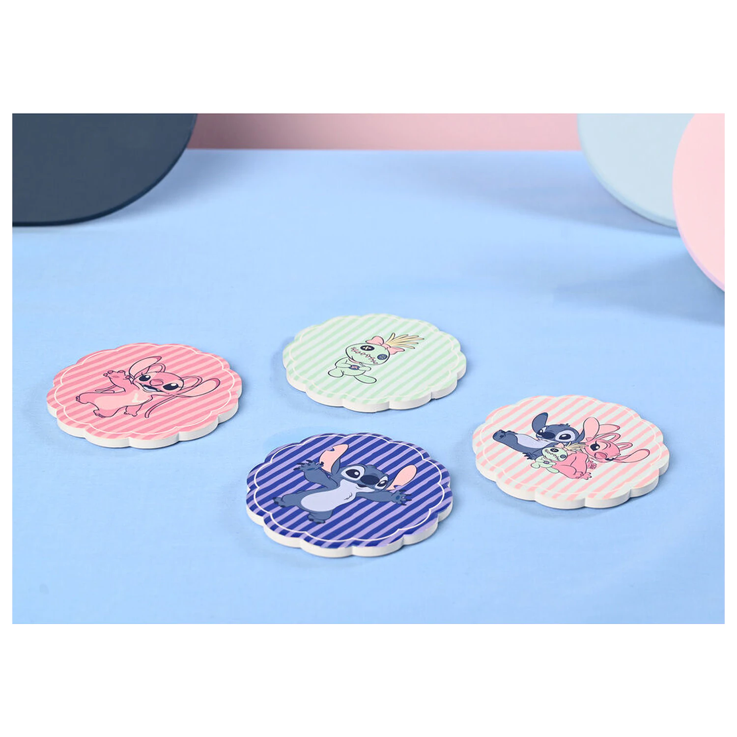 Disney Stitch set 4 keramičnih podstavkov za kozarce fotografija izdelka