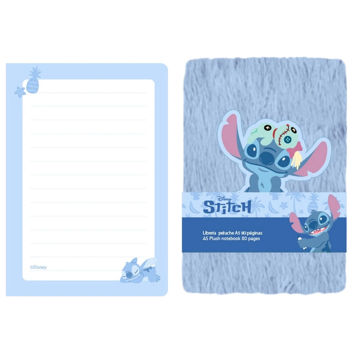 Disney Stitch A5 plišasti zvezek fotografija izdelka
