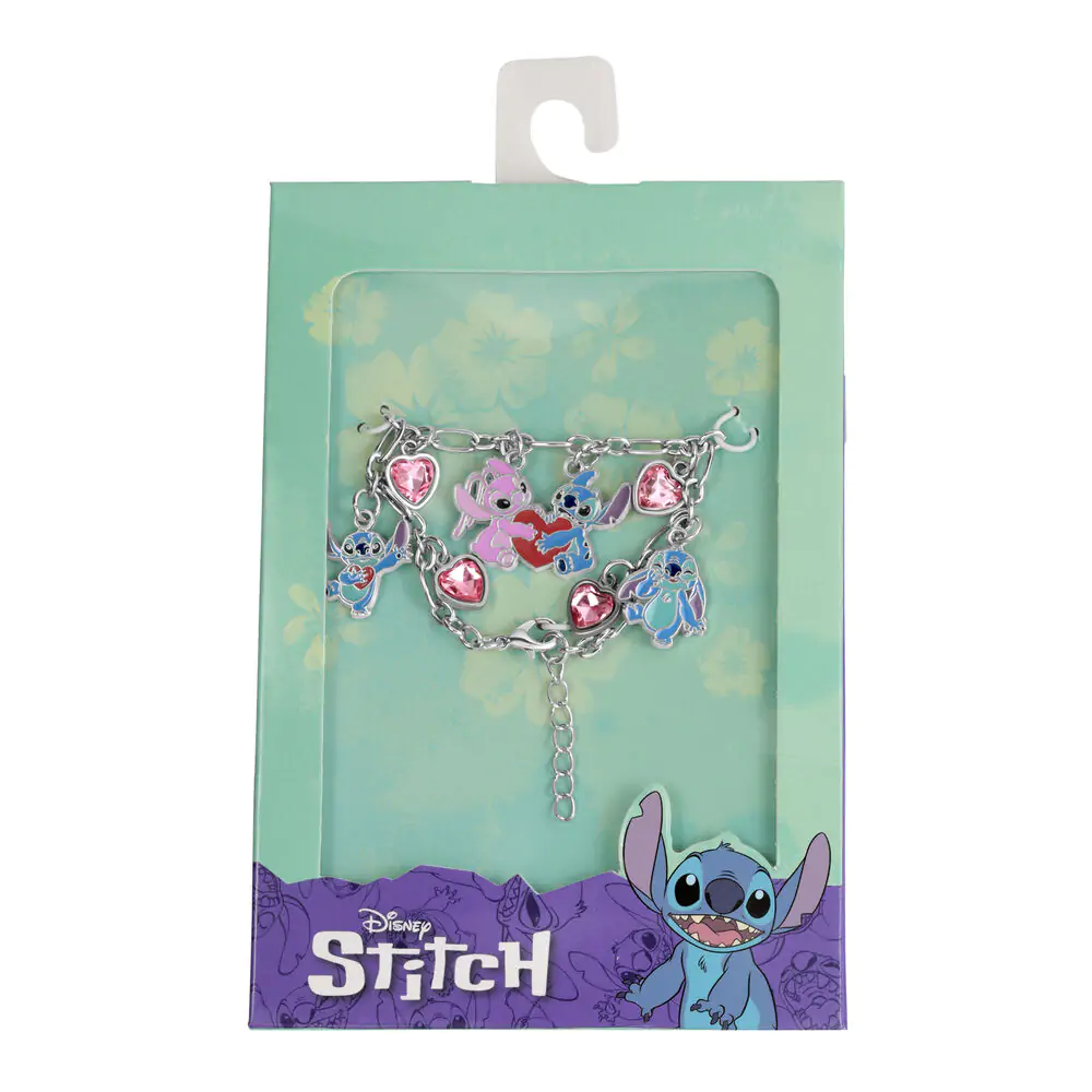 Disney Stitch Angel zapestnica z obeski (pozlačena) fotografija izdelka