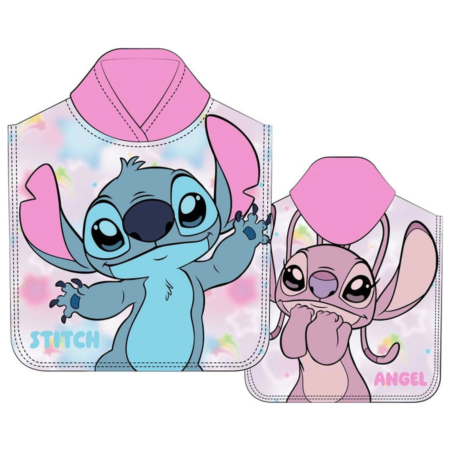 Disney Stitch & Angel mikro frotirna brisača pončo fotografija izdelka