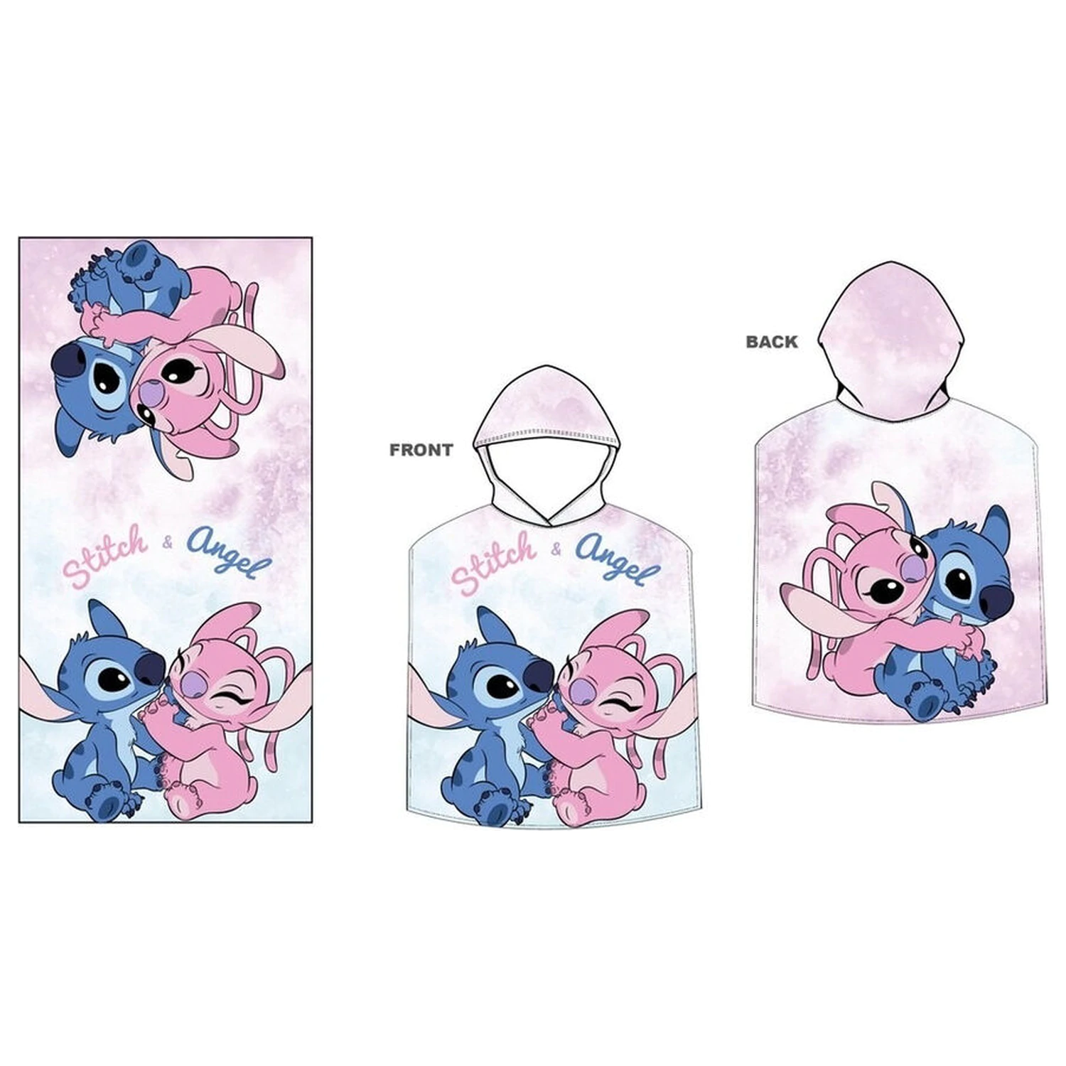 Disney Stitch & Angel mikro krpa pončo brisača fotografija izdelka